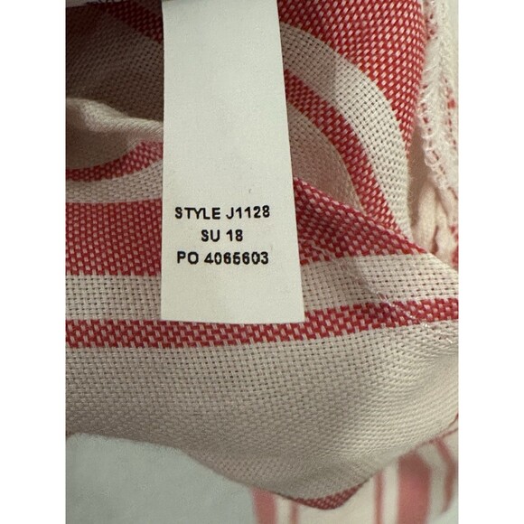 Madewell Side-Tie Tank Marcia Stripe J1128 Size Large 100% Cotton Beachy Light - Picture 8 of 8